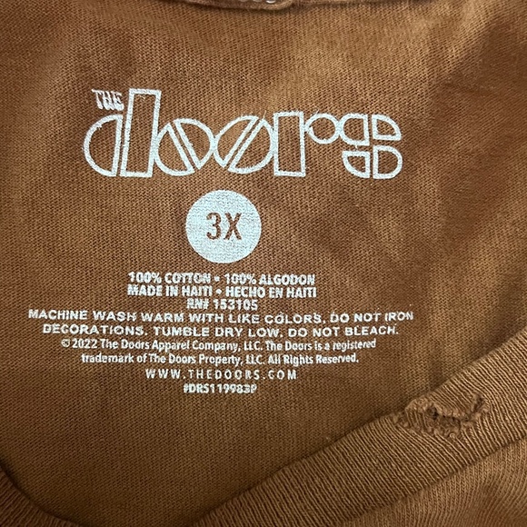 DOORS DISTRESSED BROWN GRAPHIC T SHIRT SIZE 3X - Picture 6 of 6